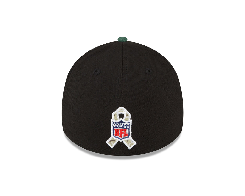 Green Bay Packers New Era Black 2022 Salute to Service 39THIRTY Flex Hat for Men product image 6, provided for visual