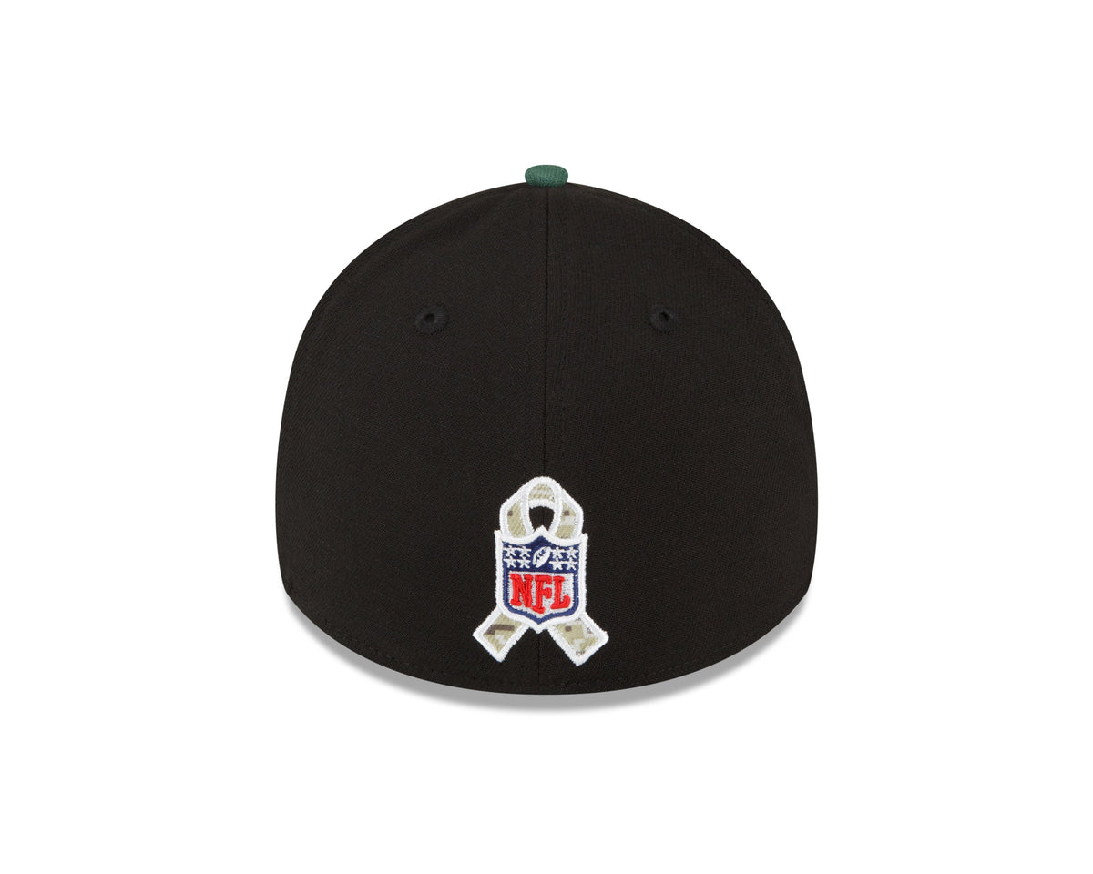 Green Bay Packers New Era Black 2022 Salute to Service 39THIRTY Flex Hat for Men product image 6, provided for visual