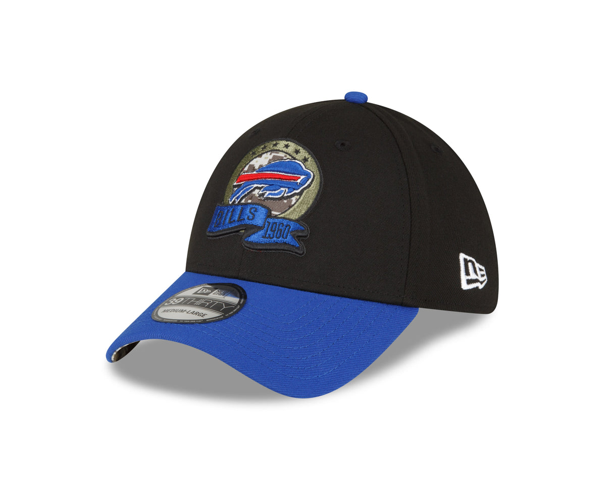 Buffalo Bills New Era Black 2022 Salute to Service 39THIRTY Flex Hat for Men product image 3, provided for visual reference