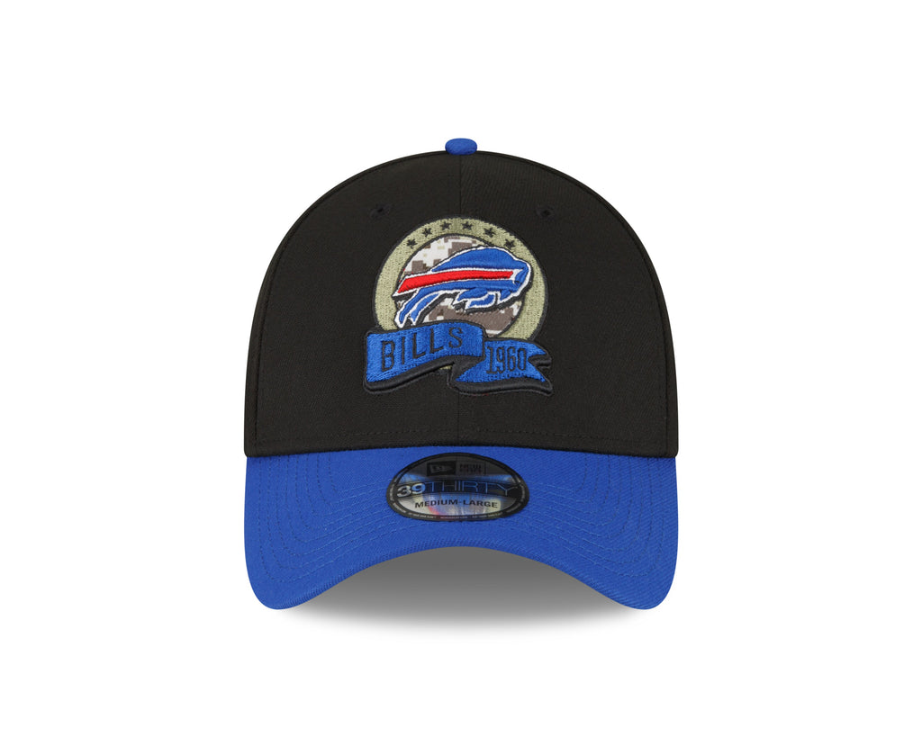Buffalo Bills New Era Black 2022 Salute to Service 39THIRTY Flex Hat for Men product image 2, provided for visual reference