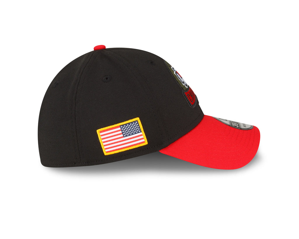 Kansas City Chiefs New Era Black 2022 Salute to Service 39THIRTY Flex Hat for Men product image 5, provided for visual