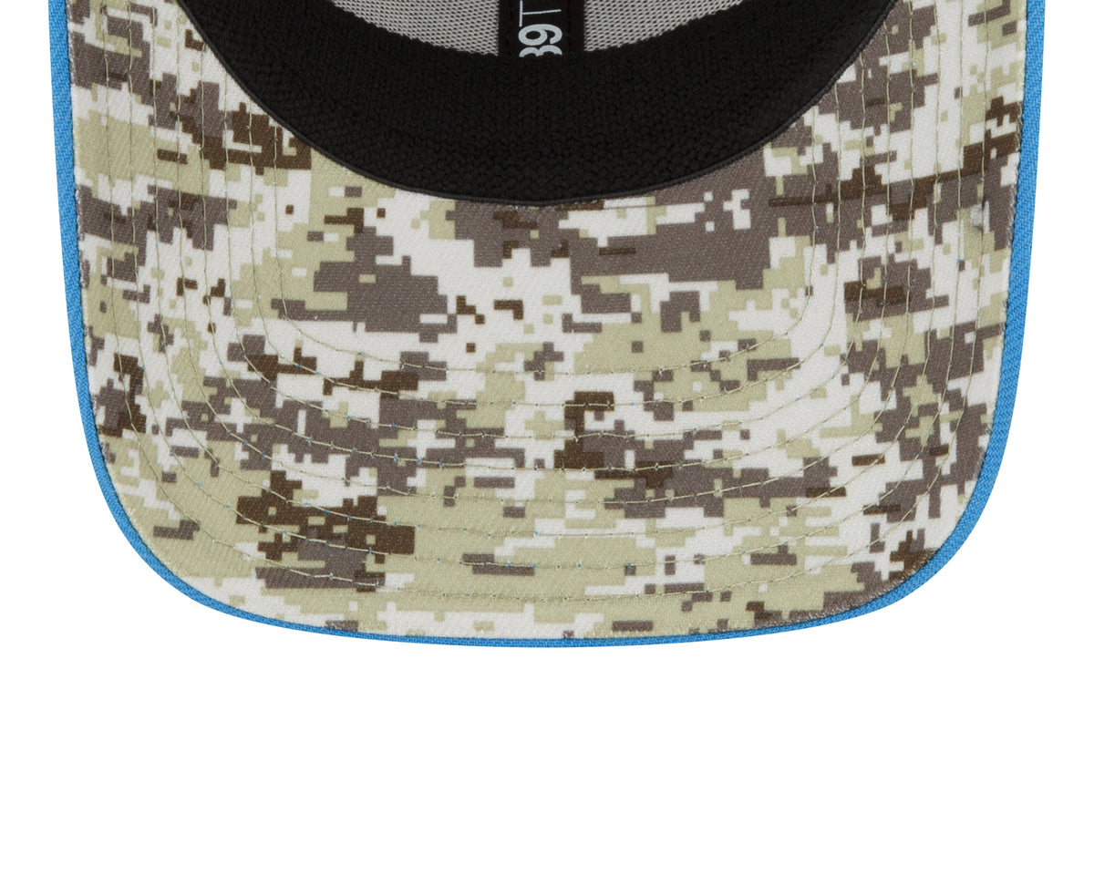 Los Angeles Chargers New Era Black 2022 Salute to Service 39THIRTY Flex Hat for Men product image 7, provided for visual