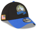 Los Angeles Rams New Era Black 2022 Salute to Service 39THIRTY Flex Hat for Men product image 1, provided for visual