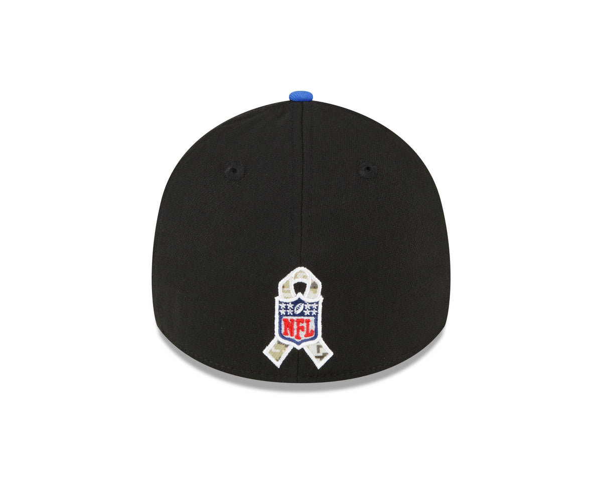 Los Angeles Rams New Era Black 2022 Salute to Service 39THIRTY Flex Hat for Men product image 6, provided for visual