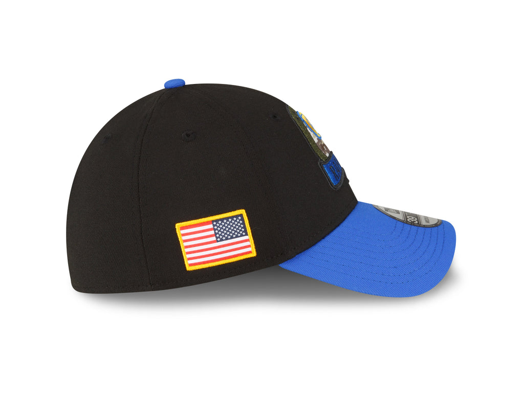 Los Angeles Rams New Era Black 2022 Salute to Service 39THIRTY Flex Hat for Men product image 4, provided for visual