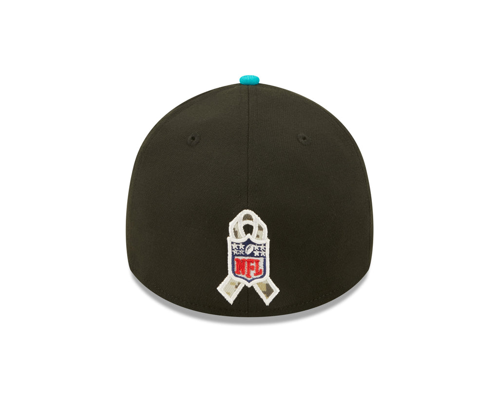 Miami Dolphins New Era Black 2022 Salute to Service 39THIRTY Flex Hat for Men product image 6, provided for visual reference