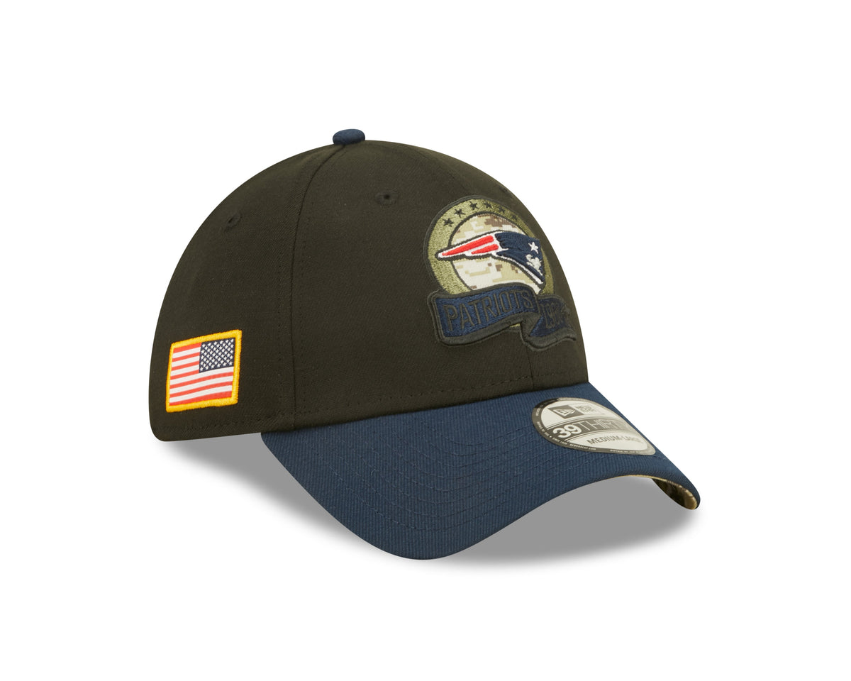 New England Patriots New Era Black 2022 Salute to Service 39THIRTY Flex Hat for Men product image 2, provided for visual