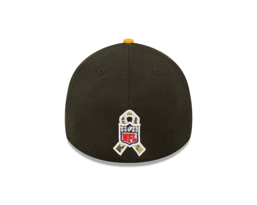 Pittsburgh Steelers New Era Black 2022 Salute to Service 39THIRTY Flex Hat for Men product image 6, provided for visual