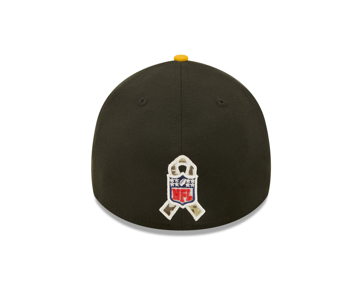 Pittsburgh Steelers New Era Black 2022 Salute to Service 39THIRTY Flex Hat for Men product image 6, provided for visual