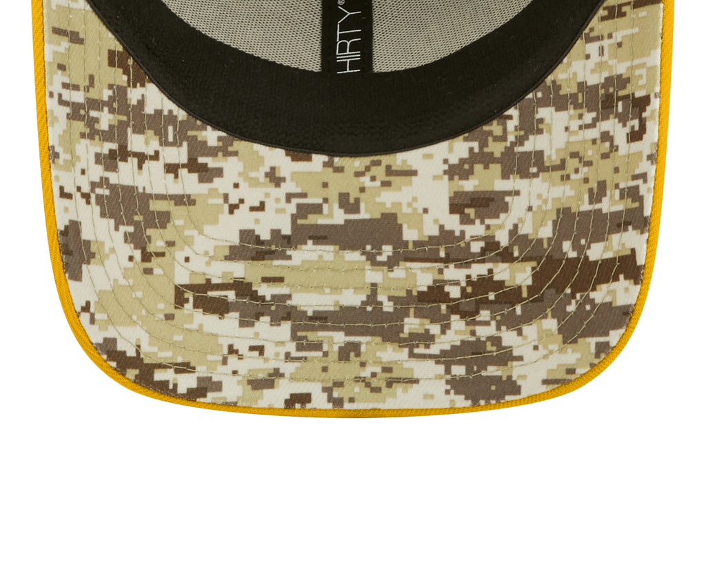 Pittsburgh Steelers New Era Black 2022 Salute to Service 39THIRTY Flex Hat for Men product image 7, provided for visual