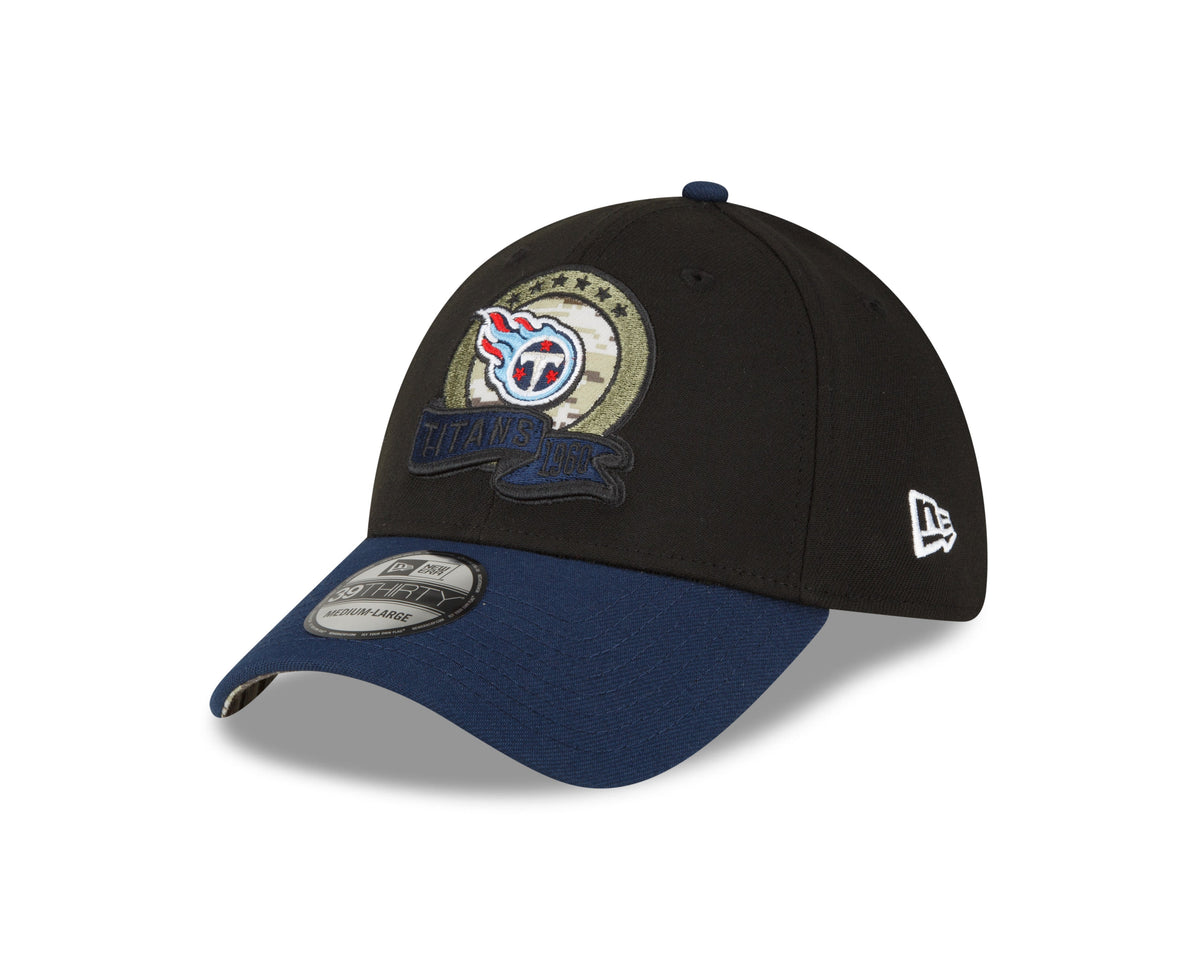Tennessee Titans New Era Black 2022 Salute to Service 39THIRTY Flex Hat for Men product image 3, provided for visual