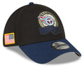 Tennessee Titans New Era Black 2022 Salute to Service 39THIRTY Flex Hat for Men product image 1, provided for visual
