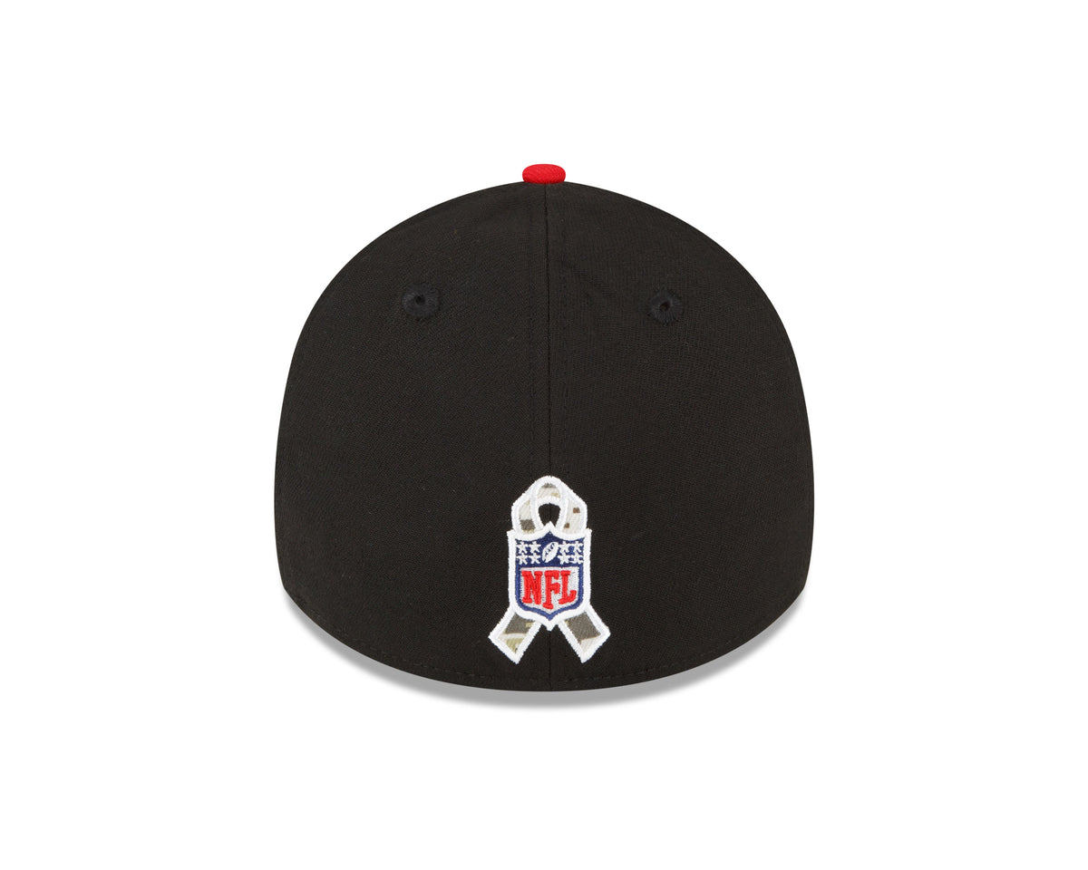 Tampa Bay Buccaneers New Era Black 2022 Salute to Service 39THIRTY Flex Hat for Men product image 6, provided for visual