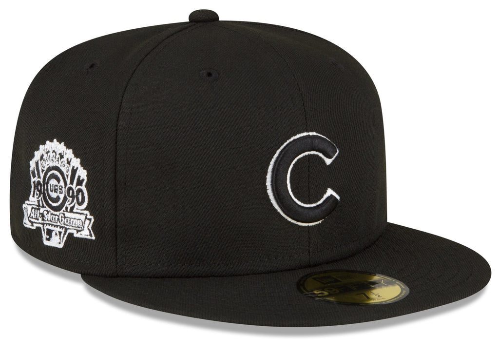 Chicago Cubs 1990 All Star Game Black New Era 59Fifty Fitted Hat product image 1, provided for visual reference and product