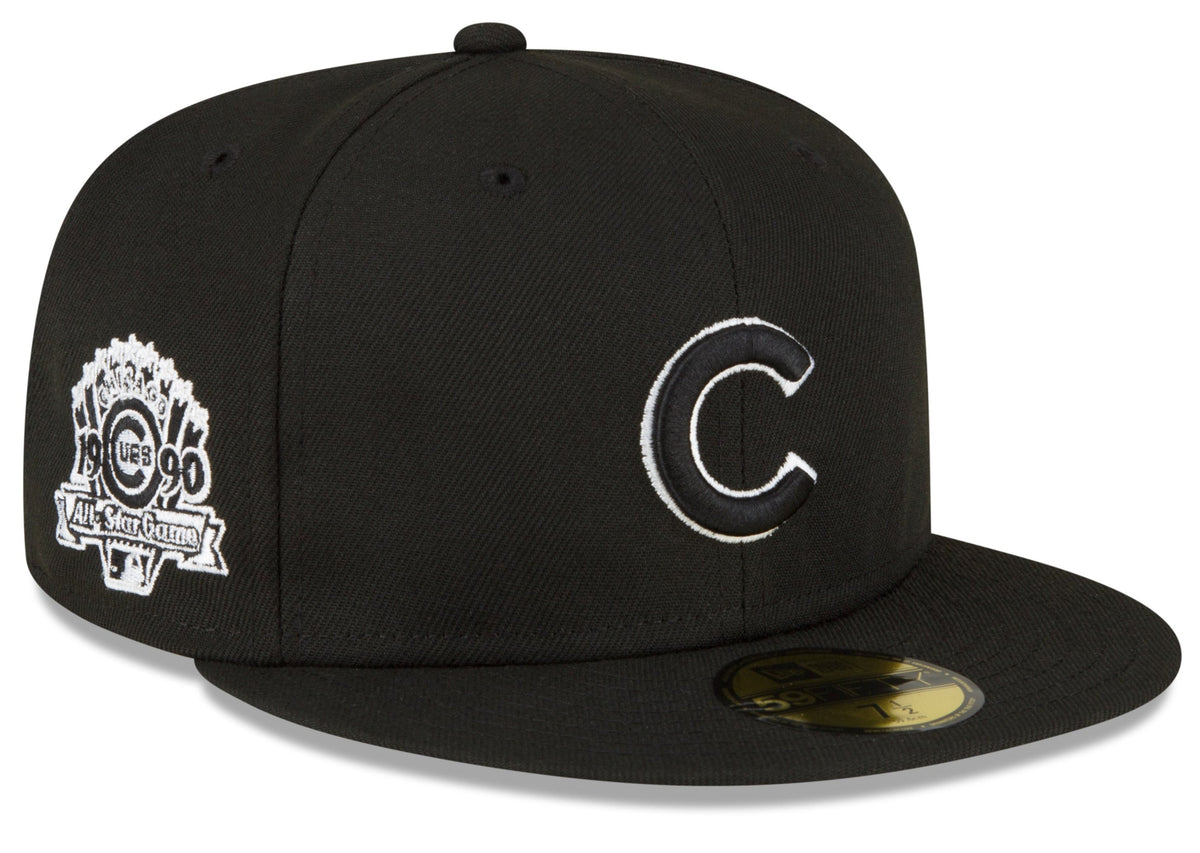 Chicago Cubs 1990 All Star Game Black New Era 59Fifty Fitted Hat product image 1, provided for visual reference and product