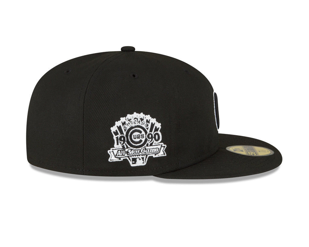 Chicago Cubs 1990 All Star Game Black New Era 59Fifty Fitted Hat product image 4, provided for visual reference and product