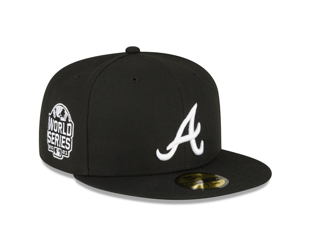 Atlanta Braves 2021 World Series Black New Era 59Fifty Fitted Hat product image 1, provided for visual reference and product