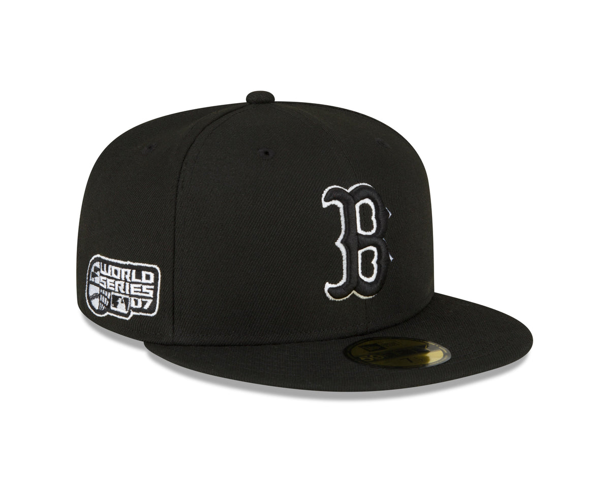 Boston Red Sox 2007 World Series Black New Era 59Fifty Fitted Hat product image 1, provided for visual reference and product