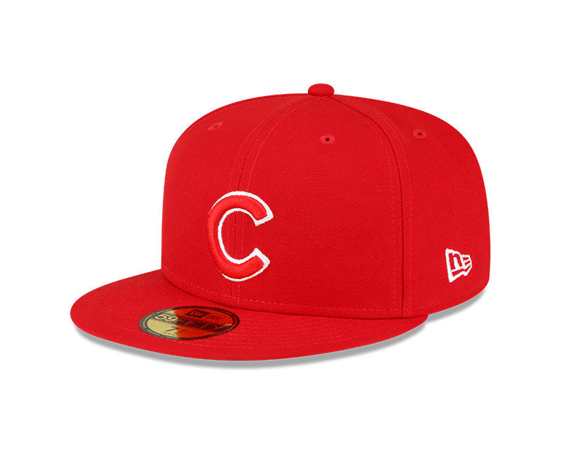 Chicago Cubs New Era 2016 World Series Red 59FIFTY Fitted Hat for Men product image 3, provided for visual reference and