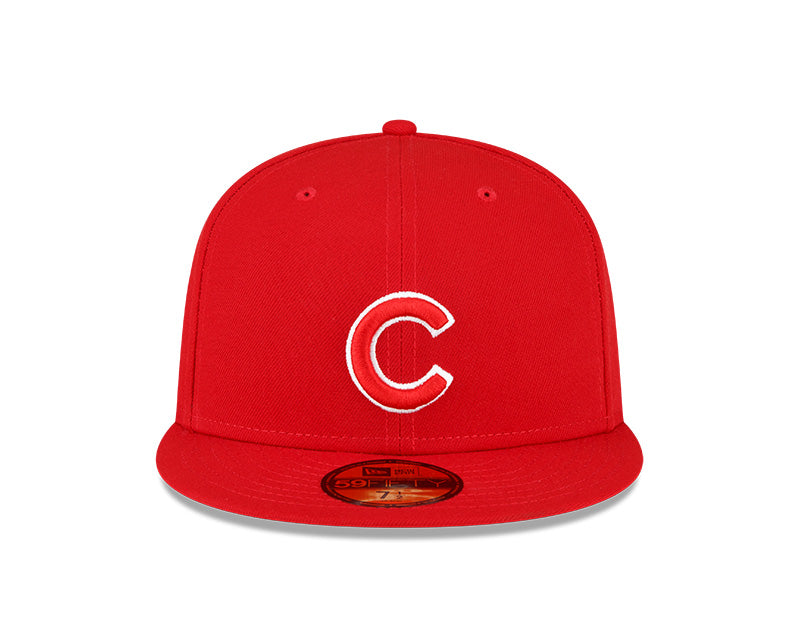 Chicago Cubs New Era 2016 World Series Red 59FIFTY Fitted Hat for Men product image 2, provided for visual reference and