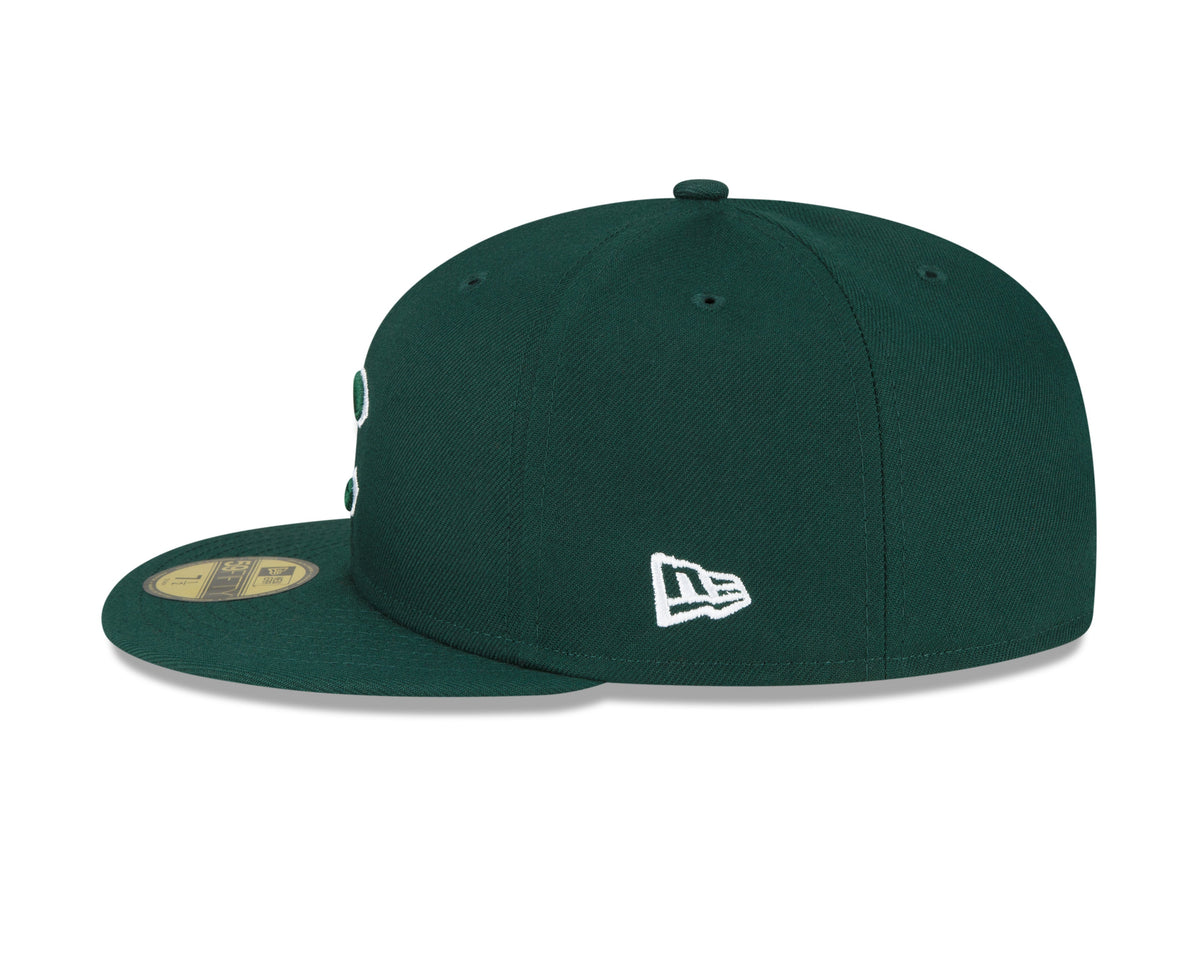 Chicago Cubs Basic New Era Dark Green 59FIFTY Fitted Hat for Men product image 4, provided for visual reference and product