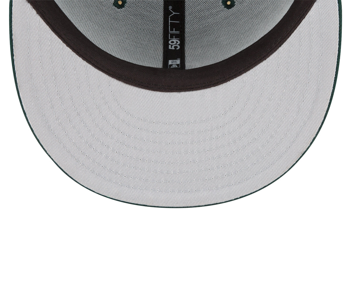 Chicago Cubs Basic New Era Dark Green 59FIFTY Fitted Hat for Men product image 7, provided for visual reference and product