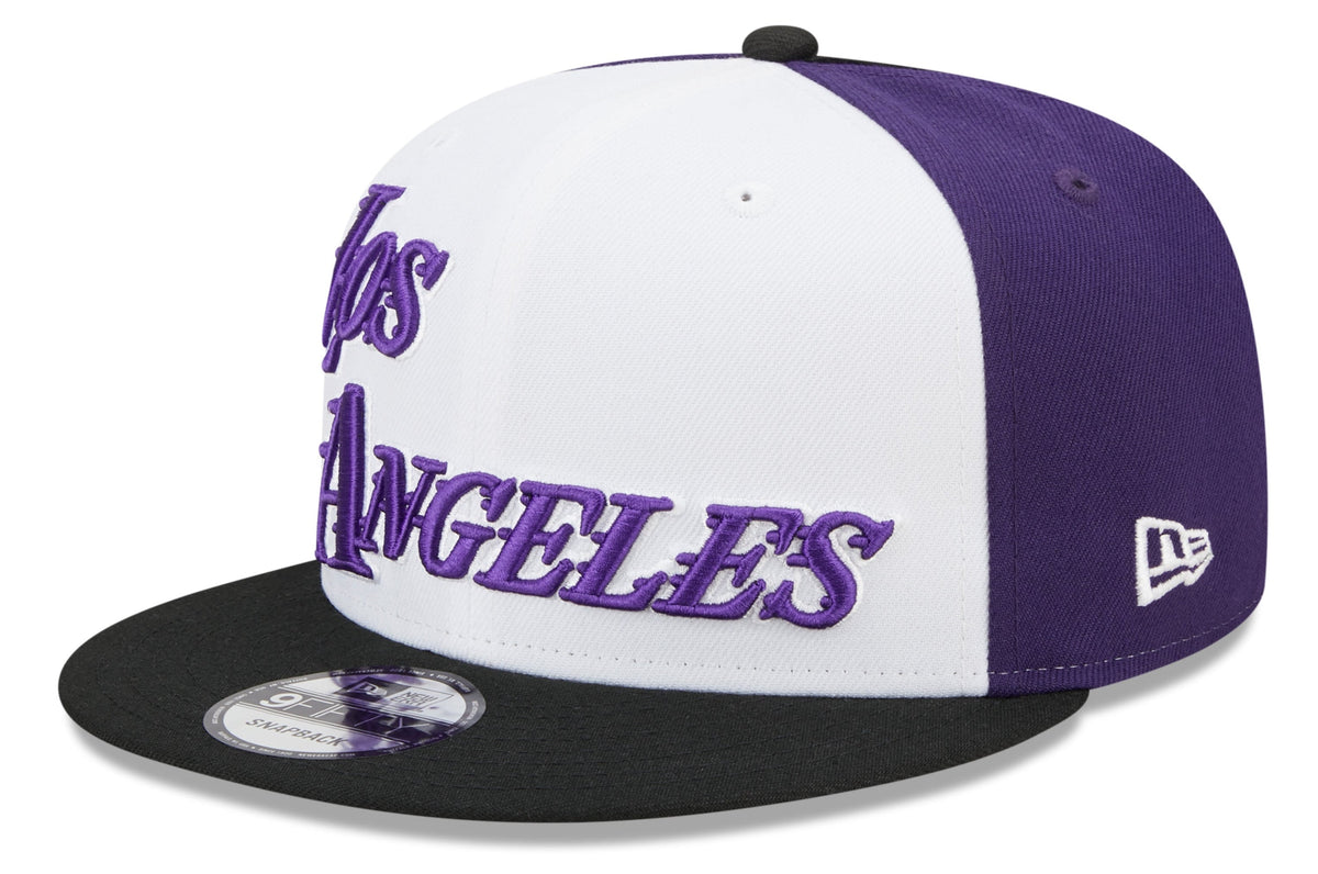 Mens Los Angeles Lakers New Era 2022 NBA City Edition 9FIFTY Snapback Hat product image 1, provided for visual reference and