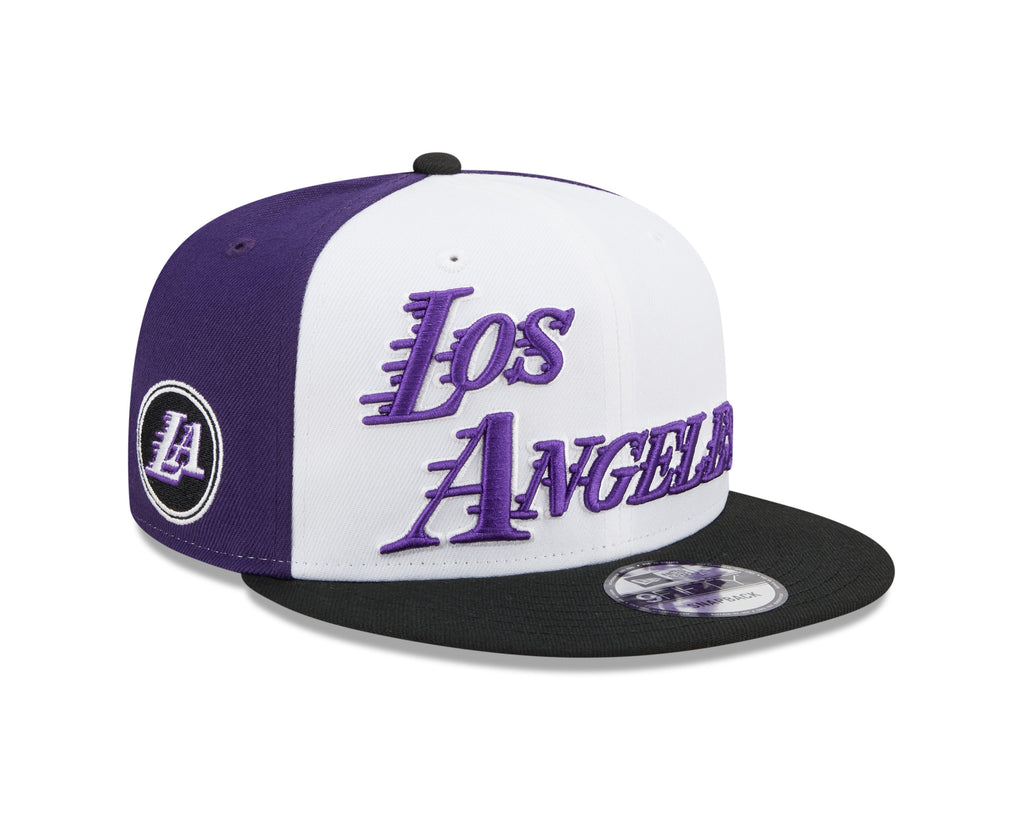 Mens Los Angeles Lakers New Era 2022 NBA City Edition 9FIFTY Snapback Hat product image 3, provided for visual reference and