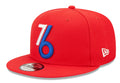 Mens Philadelphia 76ers New Era 2022 NBA City Edition Alternate 9FIFTY Snapback Hat product image 1, provided for visual