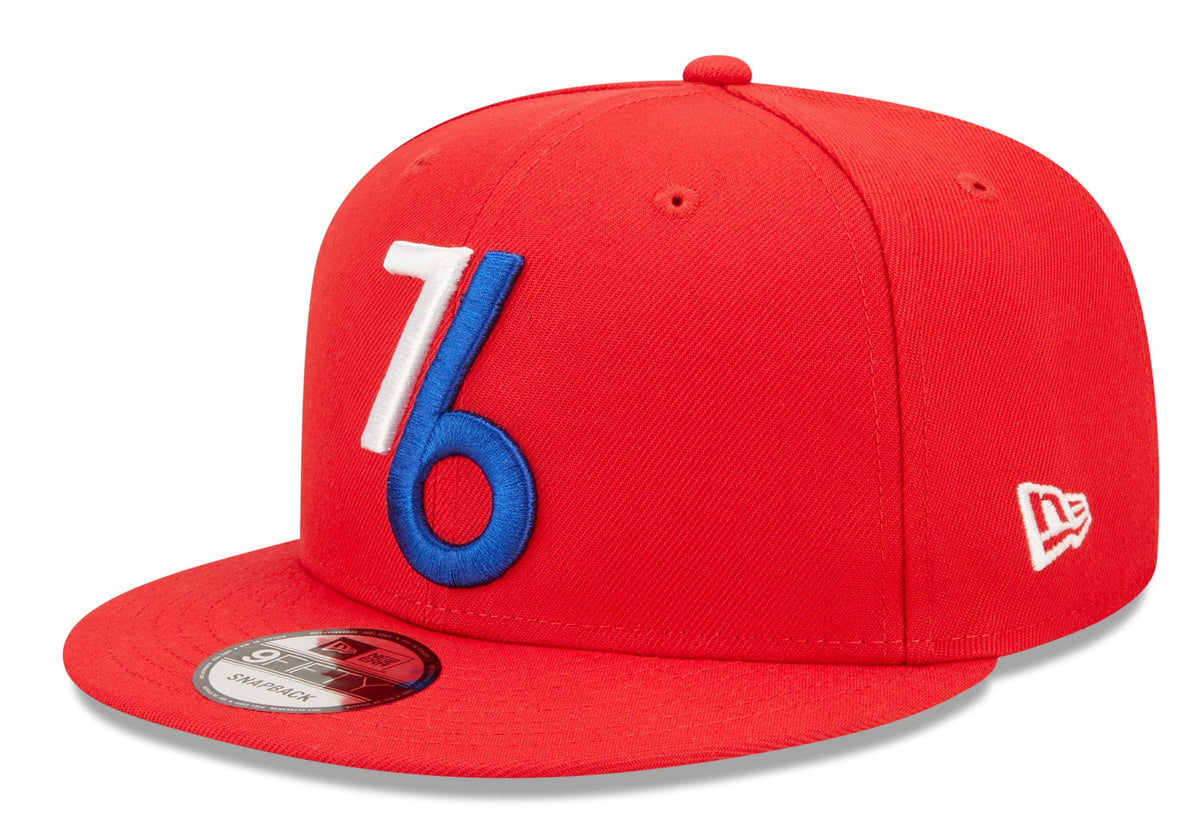 Mens Philadelphia 76ers New Era 2022 NBA City Edition Alternate 9FIFTY Snapback Hat product image 1, provided for visual