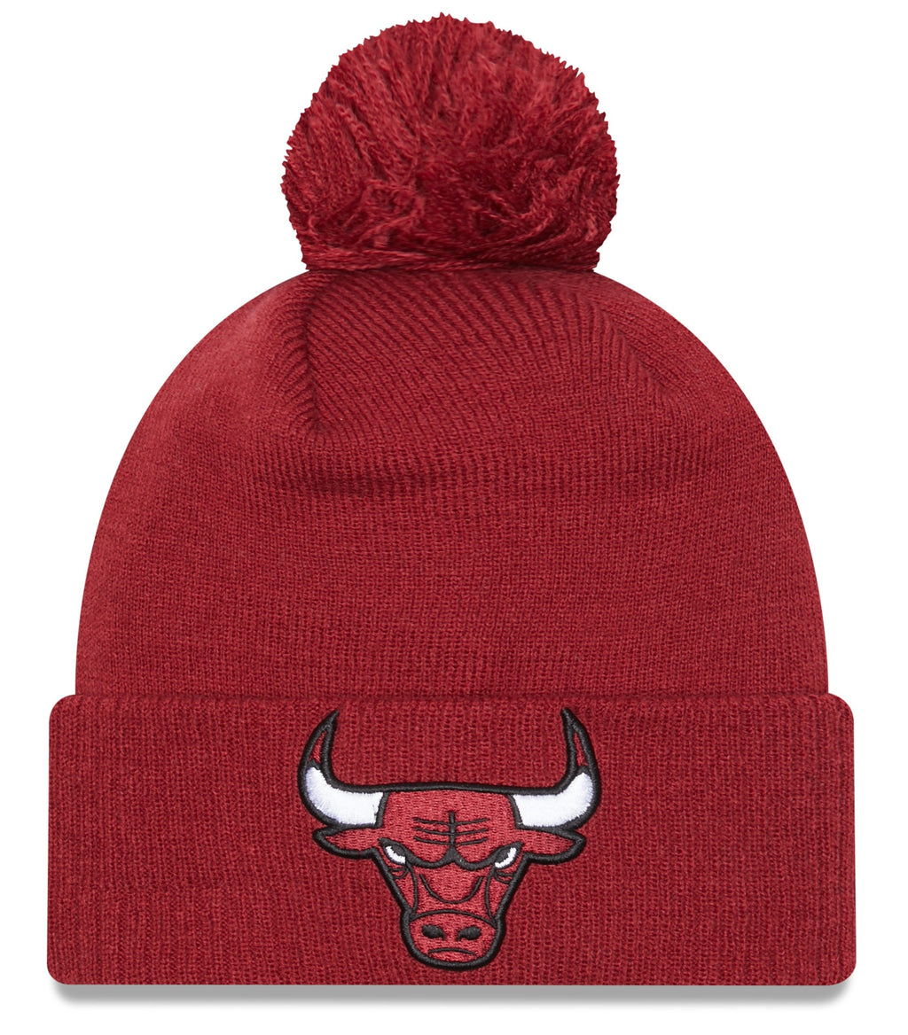 Chicago Bulls NBA City Edition New Era Alternate Cuffed Pom Knit Hat product image 1, provided for visual reference and