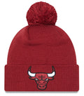 Chicago Bulls NBA City Edition New Era Alternate Cuffed Pom Knit Hat product image 1, provided for visual reference and