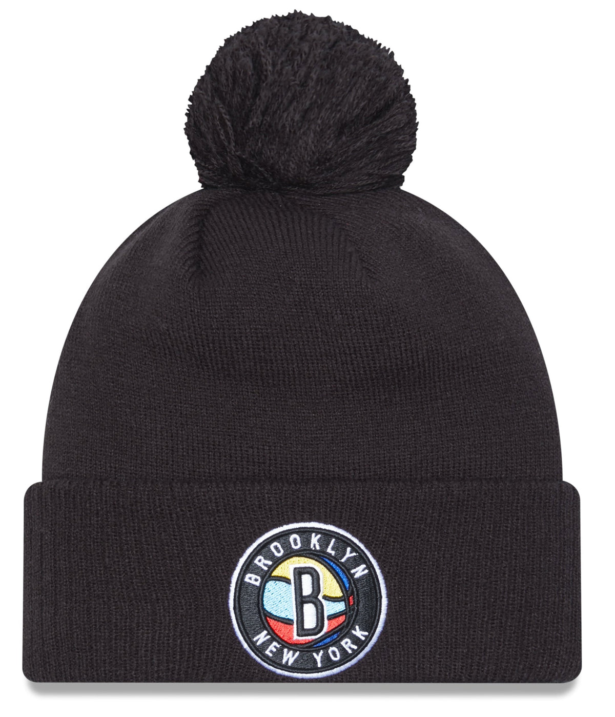 Brooklyn Nets 2022 NBA City Edition New Era Alternate Cuffed Pom Knit Hat product image 1, provided for visual reference and
