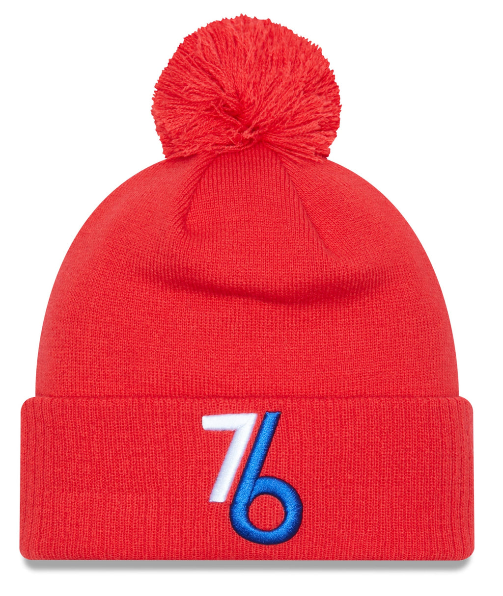 Philadelphia 76ers New Era 2022/23 City Edition Alternate Official Cuffed Pom Knit Hat for Men product image 1, provided for