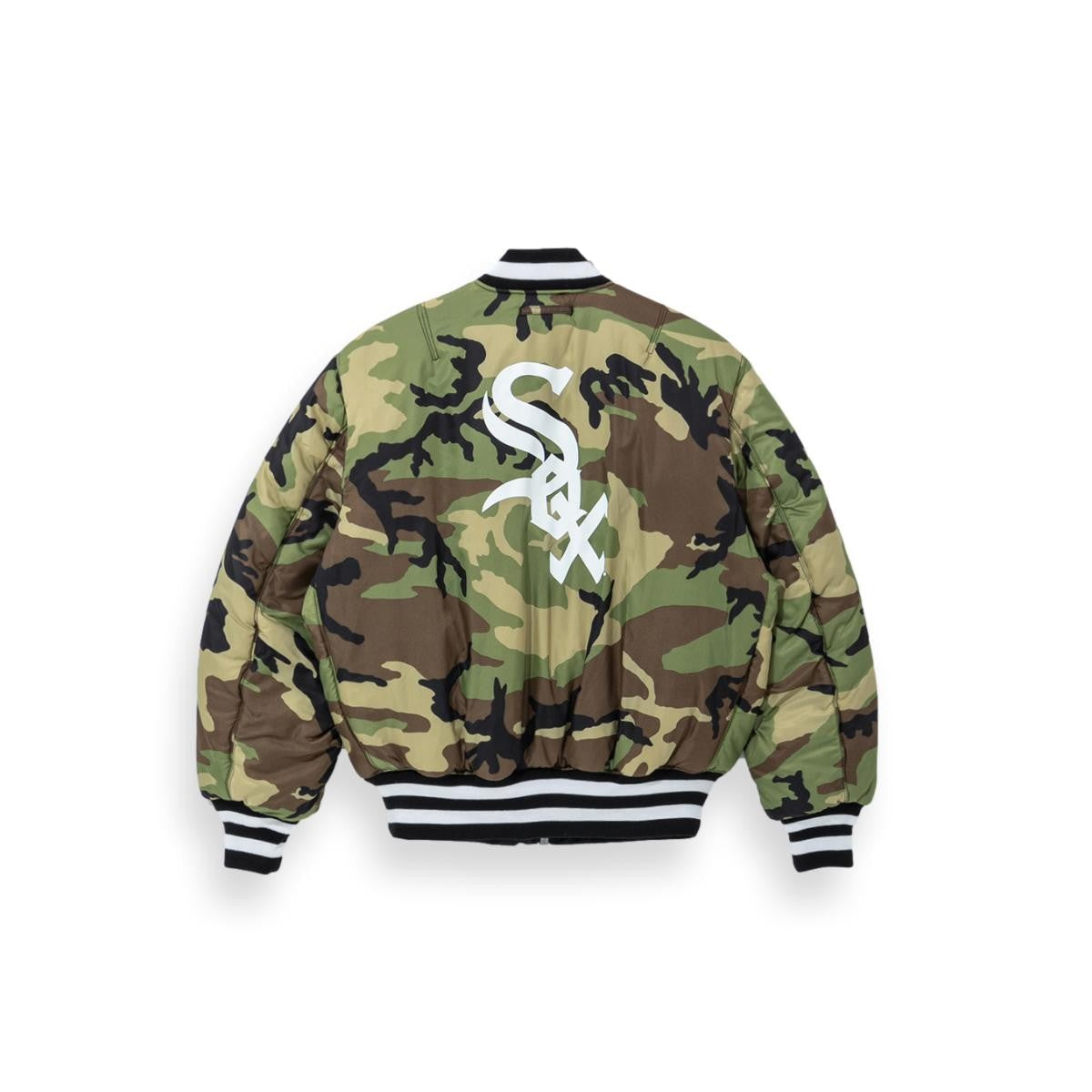 Chicago White Sox Alpha Industries X New Era Black MA-1 Bomber Jacket for Men product image 7, provided for visual reference