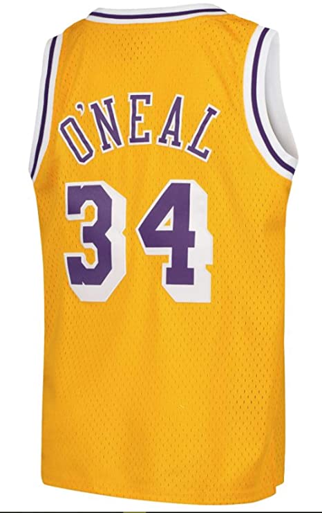 Youth Los Angeles Lakers Shaquille O`Neal Mitchell & Ness Gold 1996-97 Hardwood Classics Swingman Jersey product image 3,