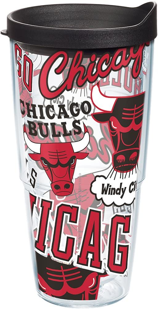Chicago Bulls All Over Print 24 oz. Tervis Tumbler product image 1, provided for visual reference and product detail review