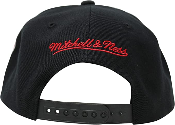 Mitchell & Ness Chicago Bulls Team Script Windy City 2.0 Snapback Hat Adjustable Cap - Black/Red product image 5, provided