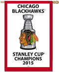 Team Sports America Applique Chicago Blackhawks 2015 Champions House Flag, 28 x 44 inches product image 1, provided for