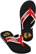 Chicago Blackhawks Men Team Color Contour Flip Flop product image 1, provided for visual reference and product detail review