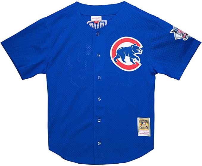 Youth Chicago Cubs Ryne Sandberg Mitchell & Ness Royal Cooperstown Collection Mesh Batting Practice Jersey product image 2,