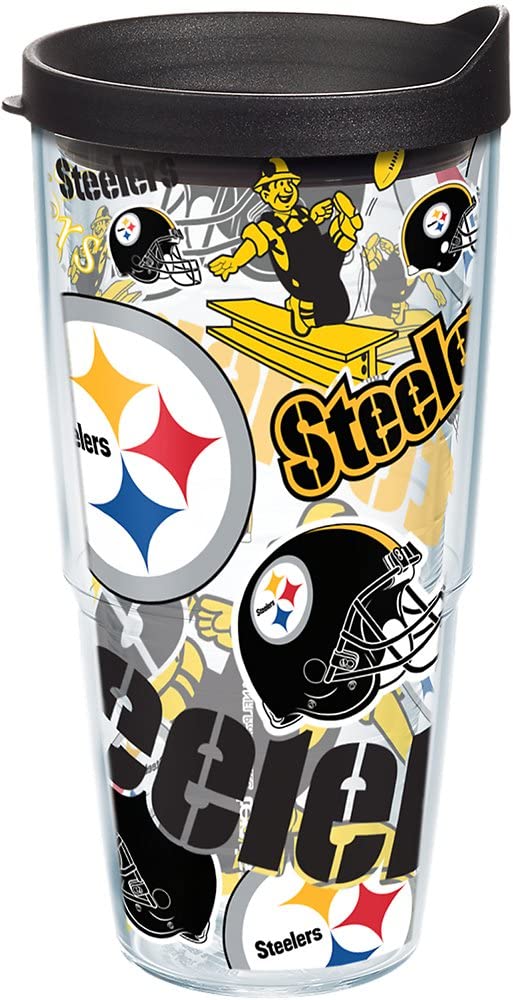 Pittsburgh Steelers Tervis 24oz. All Over Wrap Tumbler product image 1, provided for visual reference and product detail