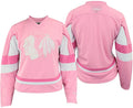Youth Girls Chicago Blackhawks Pink Replica Player Jersey product image 1, provided for visual reference and product detail