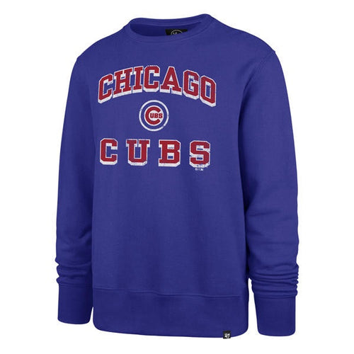 '47 Brand Chicago Cubs Slate Royal Blue Grounder Headline Crew Neck Sweatshirt for Men product image 1, provided for visual