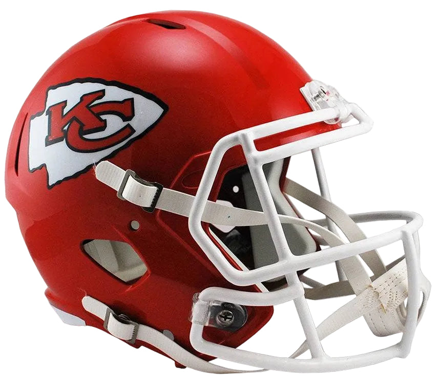 Kansas City Chiefs Full Size Speed Replica Helmet product image 1, provided for visual reference and product detail review