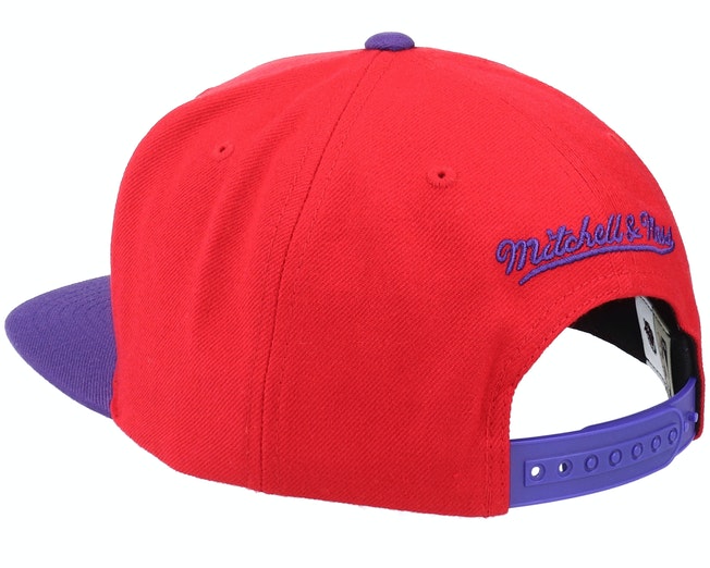 Mitchell & Ness Toronto Raptors HWC Red/Purple Adjustable Snapback Hat for Men product image 5, provided for visual