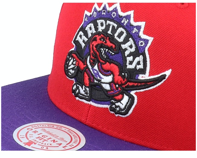 Mitchell & Ness Toronto Raptors HWC Red/Purple Adjustable Snapback Hat for Men product image 2, provided for visual