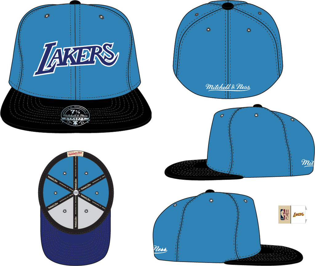 Mitchell & Ness Los Angeles Lakers Hardwood Classics Reload 2.0 Blue/Black Dynasty Fitted Hat for Men product image 3,