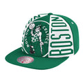 Boston Celtics Hardwood Classics Green Big Face Callout Mitchell & Ness Snapback Hat product image 1, provided for visual
