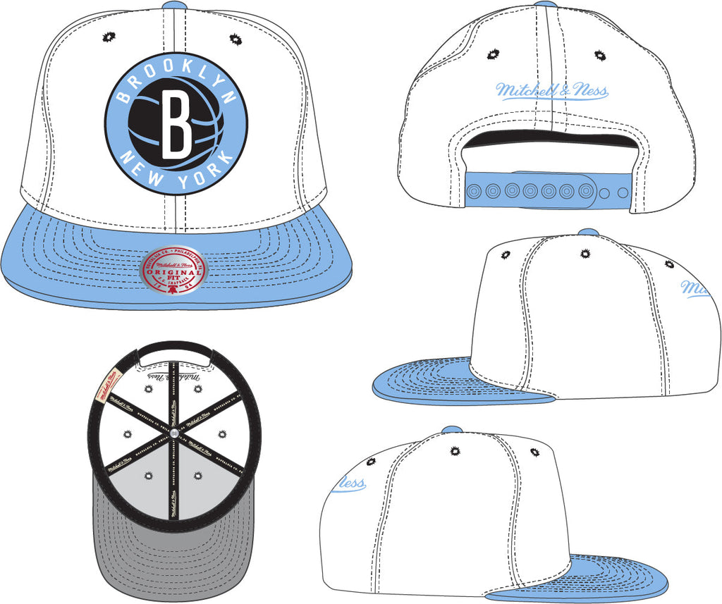 Mitchell & Ness Brooklyn Nets University Home 2 Tone Adjustable Snapback for Men product image 4, provided for visual